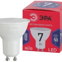Лампа диодная MR16 7Вт GU10 6500К 560Лм Эра Red Line (10)