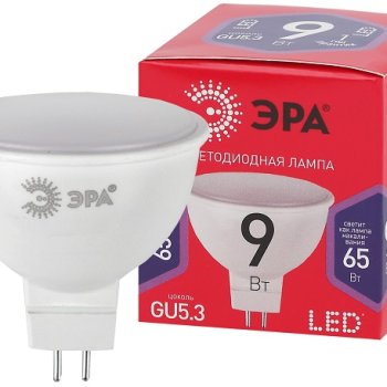 Лампа диодная MR16 9Вт GU5.3 6500К 720Лм Эра Red Line (10)