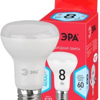 Лампа диодная R63  8Вт Е27 4000К 560Лм Эра Red Line (10)