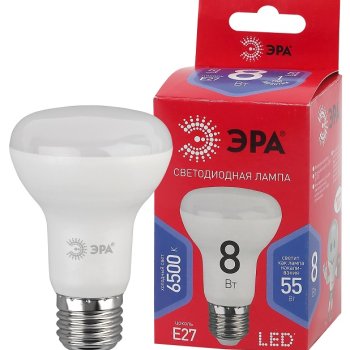 Лампа диодная R63 8Вт E27 6500К 560Лм Эра Red Line (10)