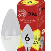 Лампа диодная свеча 6Вт E14 2700К 480Лм Эра Red Line (10)