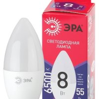 Лампа диодная свеча 8Вт Е14 6500К 640Лм Эра Red Line (10)