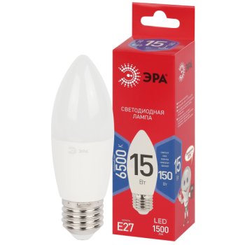 Лампа диодная свеча 15Вт Е27 6500К 1500Лм Эра Red Line (10)