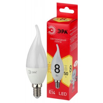 Лампа диодная свеча на ветру 8Вт E14 2700К 640Лм Эра Red Line (10)