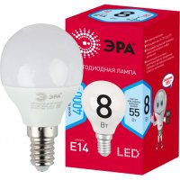 Лампа диодная шар G45  8Вт E14 4000К 640Лм Эра Red Line (10)