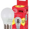 Лампа диодная шар G45  8Вт Е27 2700К 640Лм Эра Red Line (10)