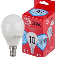 Лампа диодная шар G45 10Вт Е14 4000К 800Лм Эра Red Line (10)
