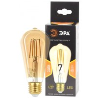 Лампа филамент 7Вт ST64 F-LED gold 2400К Эра (20)