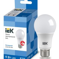 Лампа диодная A60 9Вт Е27 6500К 810Лм IEK (10/100)