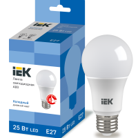 Лампа диодная A80 25Вт Е27 6500К 2500Лм IEK (10/100)