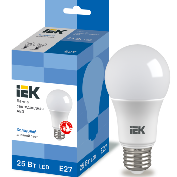 Лампа диодная A80 25Вт Е27 6500К 2500Лм IEK (10/100)