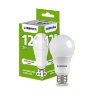 Лампа диодная A60 12Вт Е27 4000К 1200Лм IEK GENERICA (10/100)