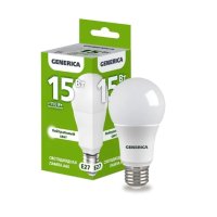 Лампа диодная A60 15Вт Е27 4000К 1500Лм IEK GENERICA (10/100)