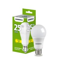 Лампа диодная A65 25Вт Е27 3000К 2500Лм IEK GENERICA (10/100)