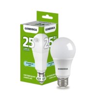 Лампа диодная A65 25Вт Е27 6500К 2500Лм Generica (10/100)