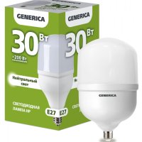 Лампа диодная HP  30Вт Е27 4000К 3000Лм d100x168мм Generica (25)
