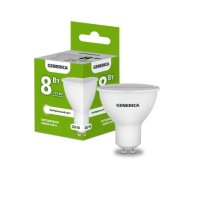 Лампа диодная MR16 GU10  8Вт 4000К 800Лм IEK GENERICA (10/100)