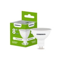 Лампа диодная MR16 GU5.3  8Вт 4000К 1000Лм IEK GENERICA (10/100)