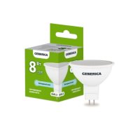 Лампа диодная MR16 GU5.3  8Вт 6500К 1000Лм IEK GENERICA (10/100)