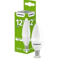 Лампа диодная свеча 12Вт Е14 4000К 1200Лм IEK GENERICA (10/100)