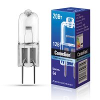 Лампа галогенная JC 12В 20Вт G4 капсула Camelion (100)