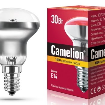 Лампа накаливания R39 30Вт Е14 Camelion (100)
