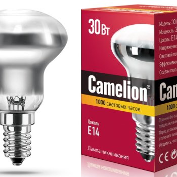 Лампа накаливания R39 30Вт Е14 матовая Camelion (100)