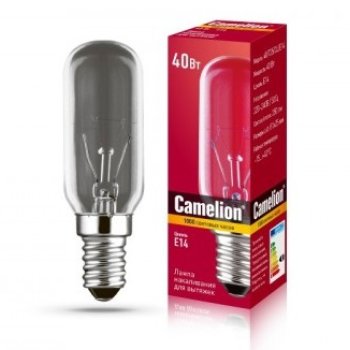 Лампа накаливания БРН 40Вт Е14 T25 для вытяжек Camelion (50/500)