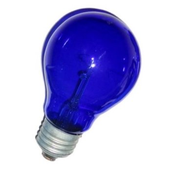 Лампа накаливания БС 230-240В 60Вт Е27 для физиотерапии синяя (50/100)