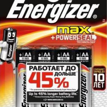 Батарейка LR 6 Energizer Max 4xBL (E91) (96)*