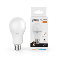 Лампа диодная A60 15Вт Е27 3000К 1320Лм Gauss Elementary (10/50)