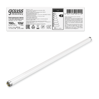 Лампа диодная T8 10Вт 4000К 600мм 780Лм Gauss Elementary Glass (30)