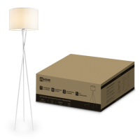 Торшер 1хЕ27 InHome ТНО 04-NW 60Вт бежевый абажур белая тренога