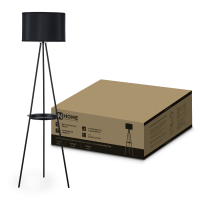 Торшер 1хЕ27 InHome ТНО 04ПВ-BB полка черный абажур черная тренога