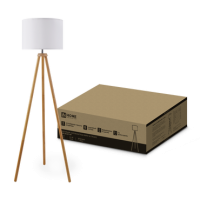 Торшер 1хЕ27 InHome ТНО 24-WT белый абажур деревянная тренога