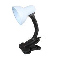 Светильник настольный прищепка Е27 Ultraflash UF-320 C01 белый пакет 60Вт (36)