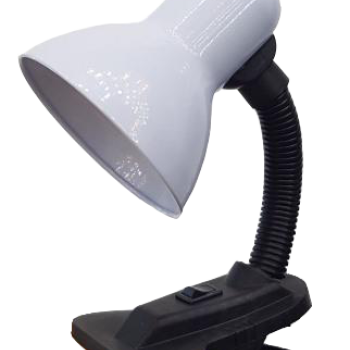 Светильник настольный прищепка Е27 General GTL-021 белый пакет 60Вт (24)