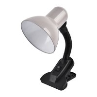 Светильник настольный прищепка Е27 General GTL-021 серый пакет 60Вт (24)