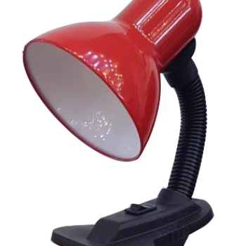 Светильник настольный прищепка Е27 General GTL-025 красный пакет 60Вт (24)