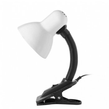 Светильник настольный Е27 LEEK TL-108 WHITE белый прищепка пакет (36)