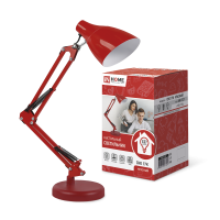 Светильник настольный под лампу СНО 17К на основании 60Вт E27 230В КРАСНЫЙ (коробка) IN HOME