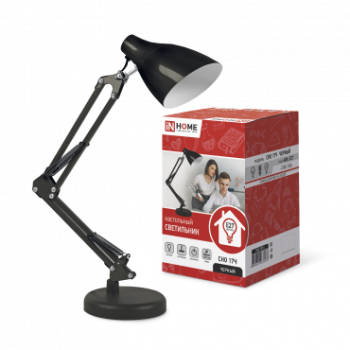 Светильник настольный Е27 Inhome СНО-17Б черный 60Вт (12)