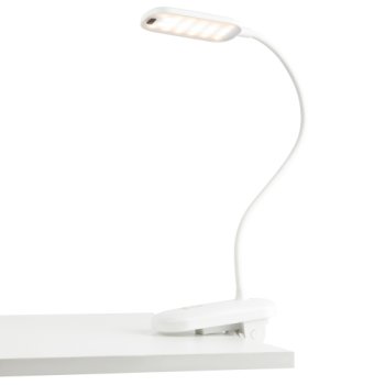 Светильник настольный аккумуляторный диодный Эра NLED-525 6Вт 3000/4500/6500К прищепка "взмах руки" белый (40)