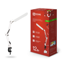 Светильник настольный диодный струбцина Inhome PLUS ССC-05Б 12Вт 6500К 500Лм адаптер белый (5)