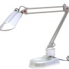 Светильник настольный люминисцентный Camelion KD-017А 11Вт 2G7 основание+струбцина серебро (6)