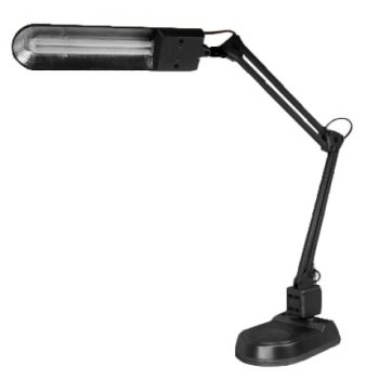 Светильник настольный люминисцентный Camelion KD-017А 11Вт 2G7 основание+струбцина черный (6)