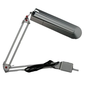 Светильник настольный люминисцентный струбцина Camelion KD-017С 11Вт 2G7 серебро (6)