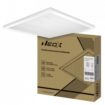 Панель светодиодная универсальная ДВО-02 4565-ПРИЗМА 45Вт 230В 6500К 4500лм 100лм/Вт 595х595х19 NEOX