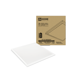 Панель универсальная 40Вт 6500K 595x595x25мм IP40 3600Лм опал InHome LPU-02-EMERGENCY (4)