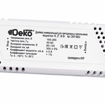 Драйвер (ЭПРА) ГЕНСВЕТ 18-36Вт универсальный (200)